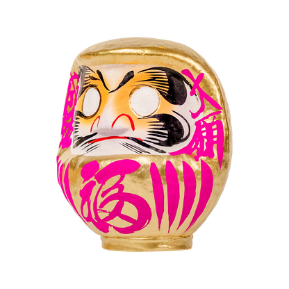 Daimonya Gold Daruma 15cm Pink