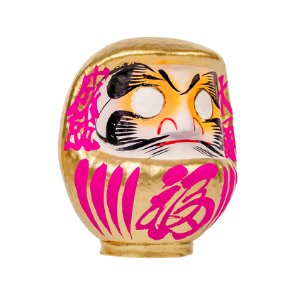 Daimonya Gold Daruma 15cm Pink