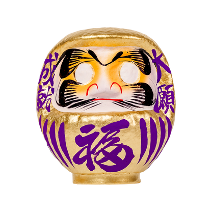 Daimonya Gold Daruma 15cm Purple
