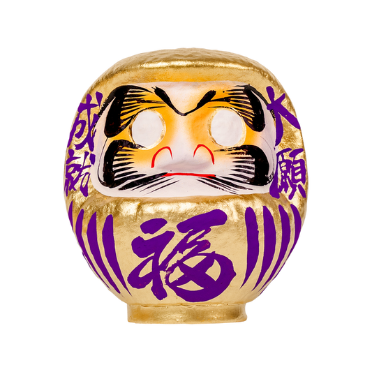 Daimonya Gold Daruma 15cm Purple