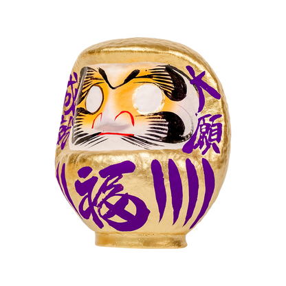 Daimonya Gold Daruma 15cm Purple