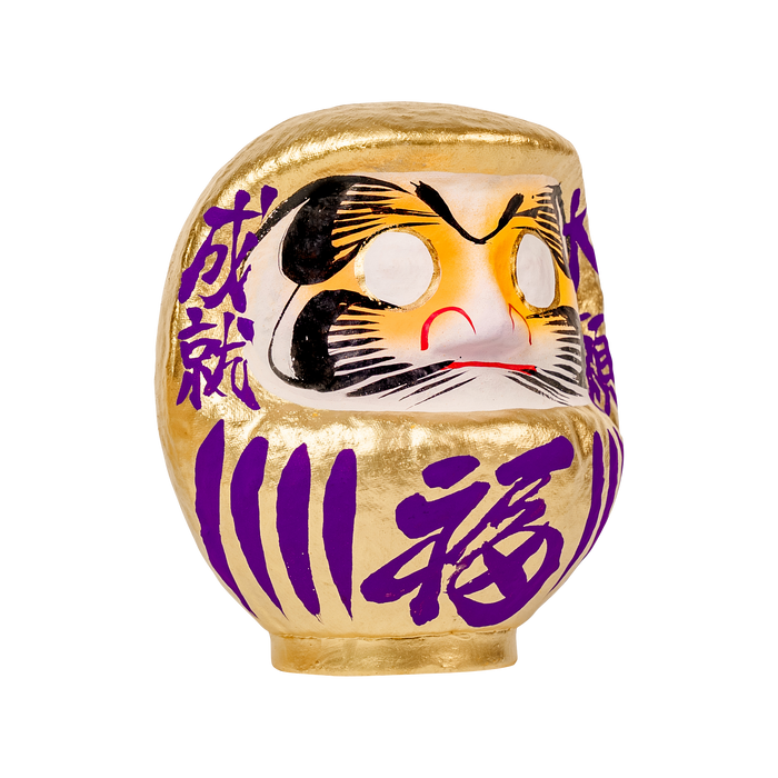 Daimonya Gold Daruma 15cm Purple
