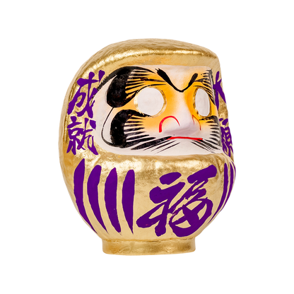Daimonya Gold Daruma 15cm Purple