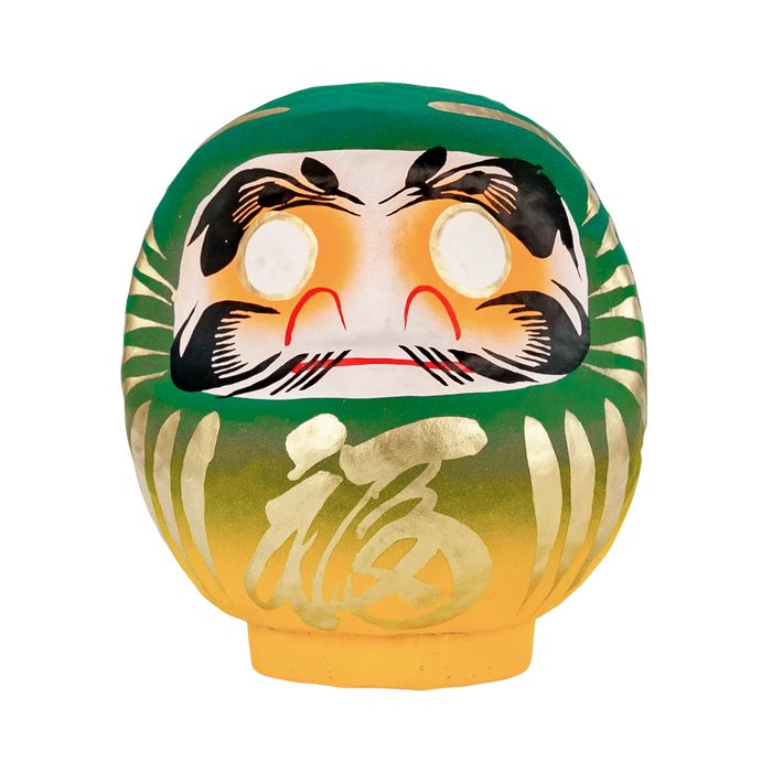Daimonya Gradient Daruma Green 12cm
