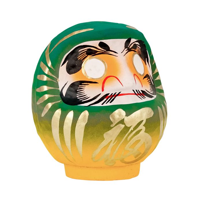 Daimonya Gradient Daruma Green 12cm