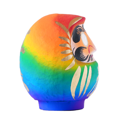 Daimonya Happy Rainbow Daruma 12cm