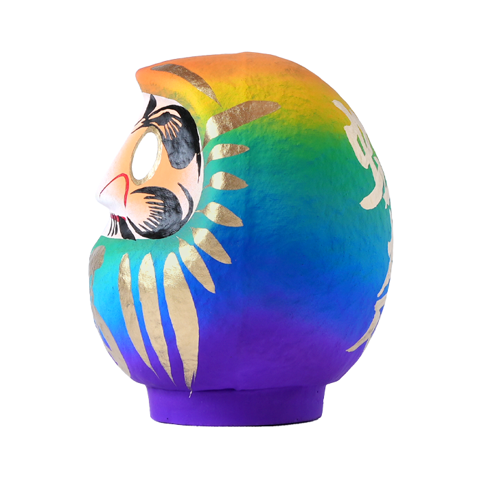 Daimonya Happy Rainbow Daruma 12cm
