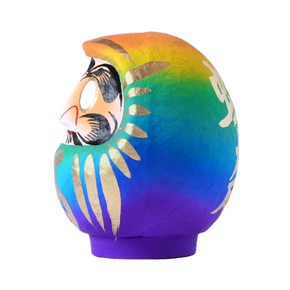 Daimonya Happy Rainbow Daruma 12cm
