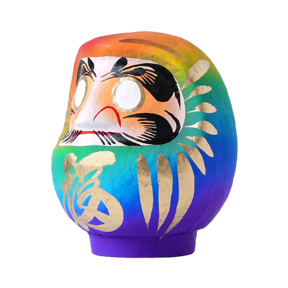 Daimonya Happy Rainbow Daruma 12cm