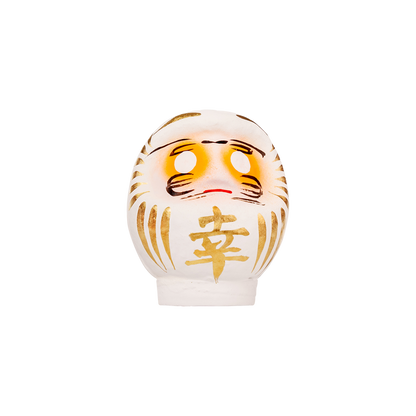 Daimonya Small Happiness Daruma (White/Red)