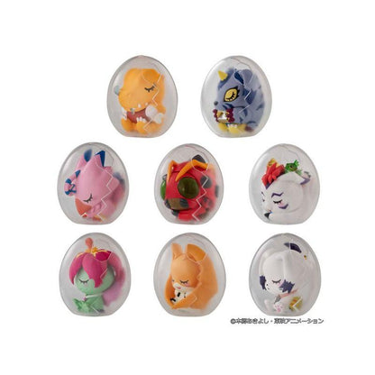 Digital Monster MEGA EGG FIGURE Digimon Adventure Oyasumi Digicolle! (Set of 8) - MegaHouse