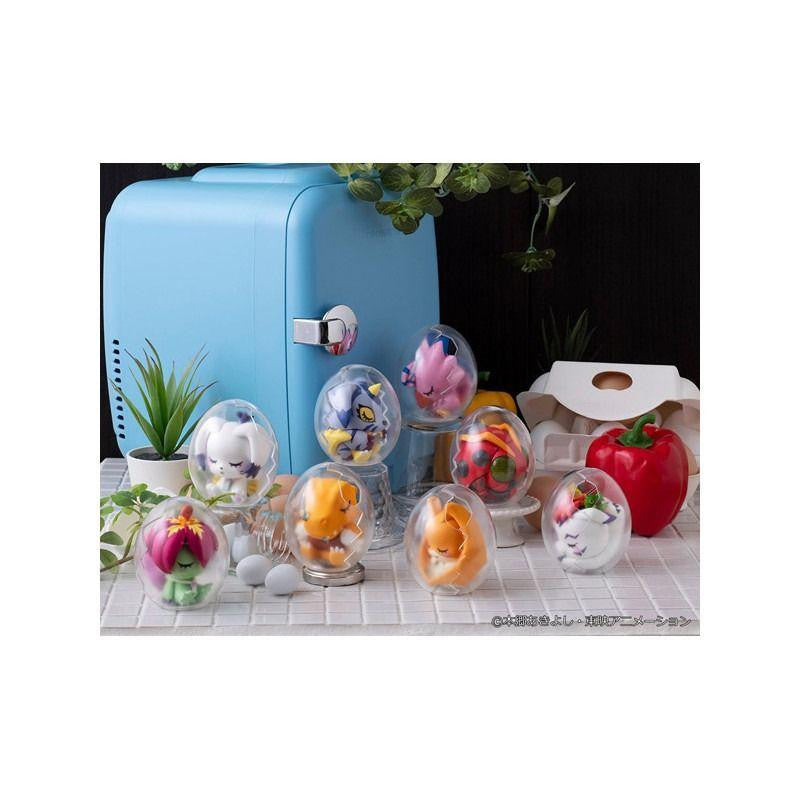 Digital Monster MEGA EGG FIGURE Digimon Adventure Oyasumi Digicolle! (Set of 8) - MegaHouse