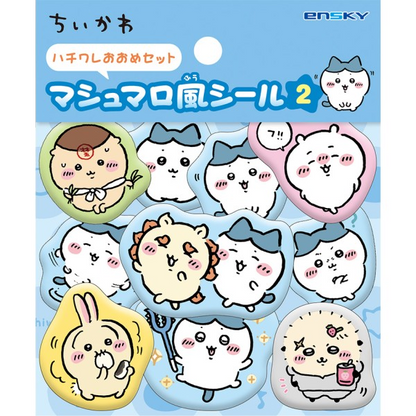 Ensky Chiikawa Marshmallow-Style Stickers 2 - Hachiware Large-Size Set (Chiikawa)