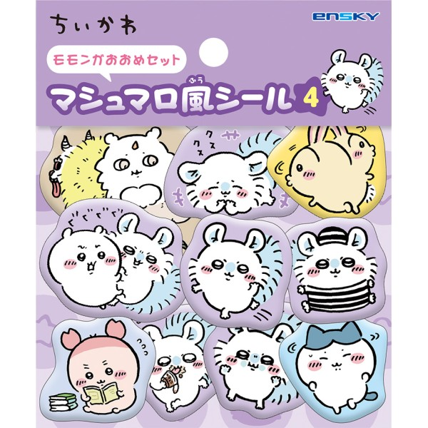 Ensky Chiikawa Marshmallow-Style Stickers 4 - Momonga Large-Size Set (Chiikawa)