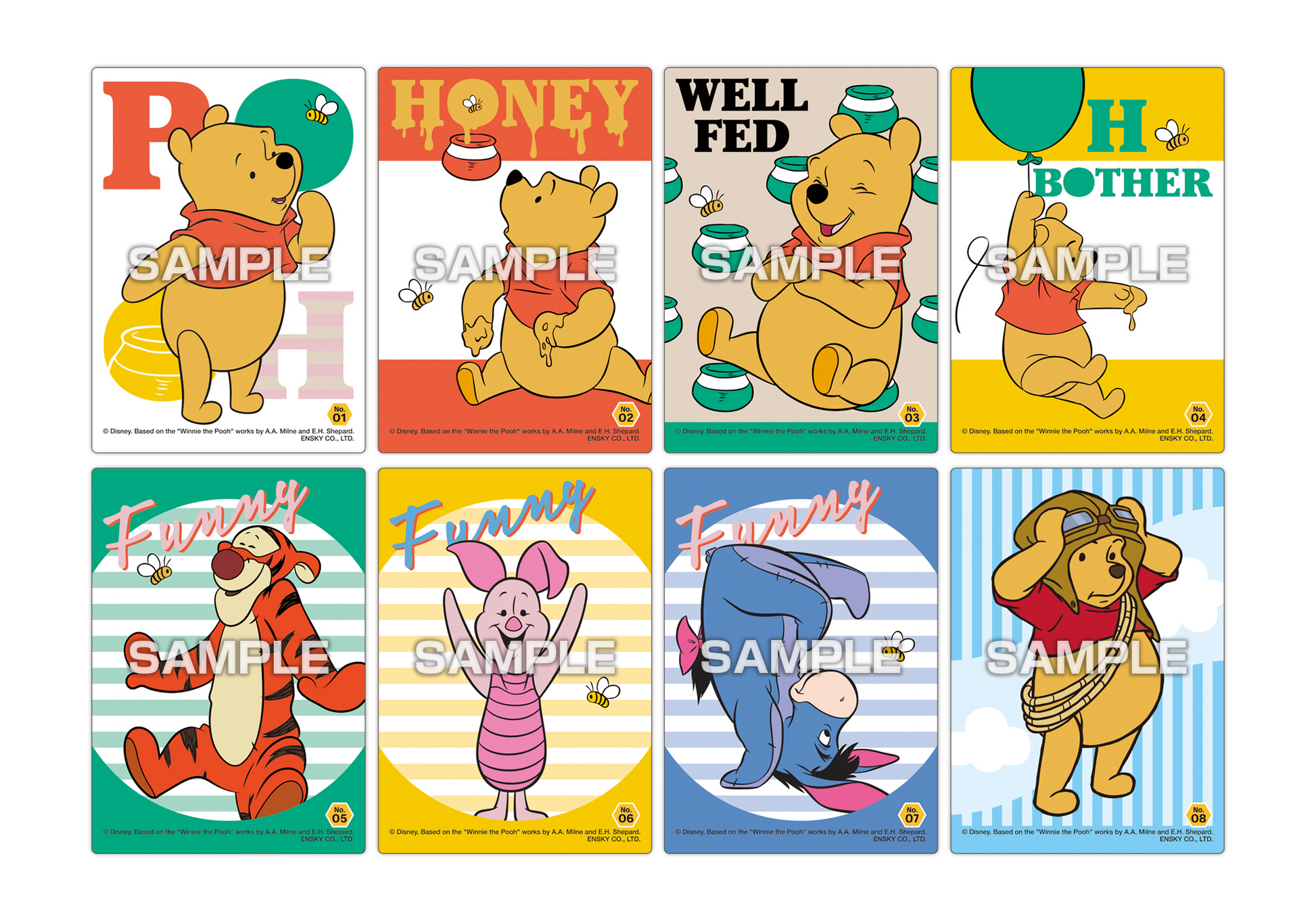 Ensky Winnie the Pooh Clear Card Collection Gum (Disney)