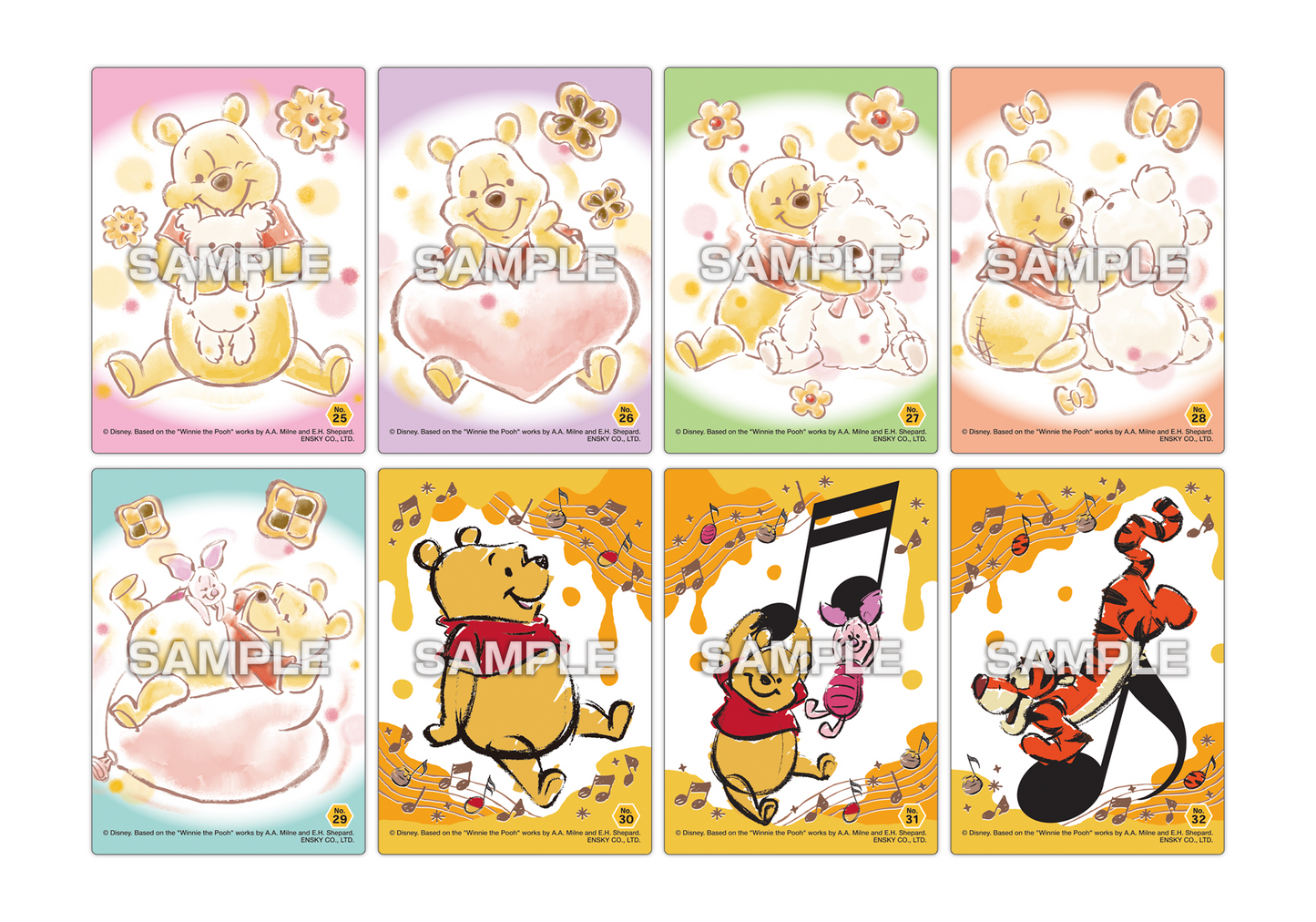 Ensky Winnie the Pooh Clear Card Collection Gum (Disney)