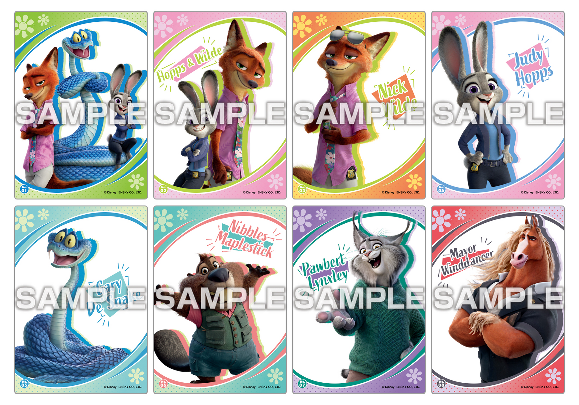 Ensky Zootopia 2 Clear Card Collection Gum (Disney)