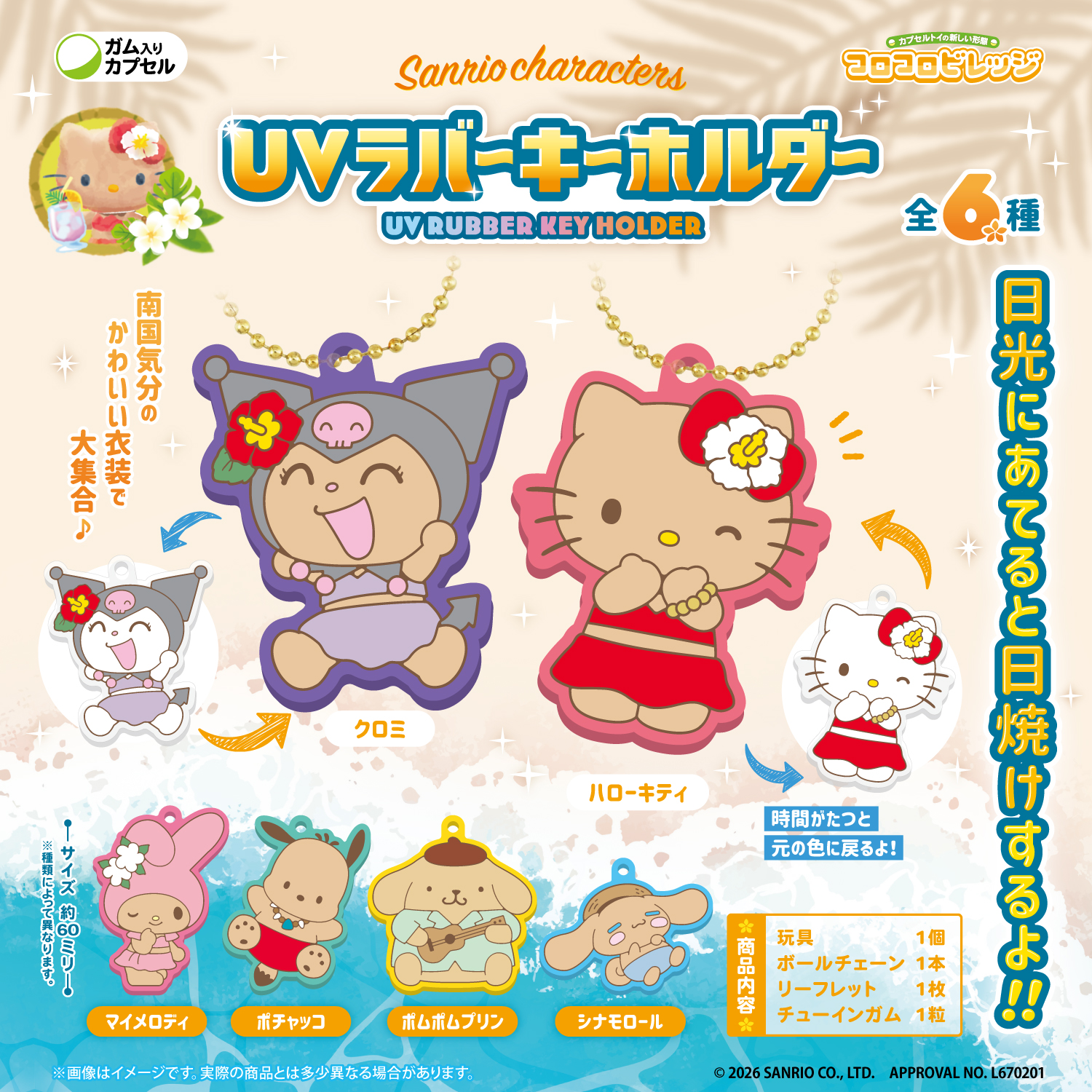 F-TOYS CV Sanrio Characters UV Rubber Key Holder (Sanrio Characters)