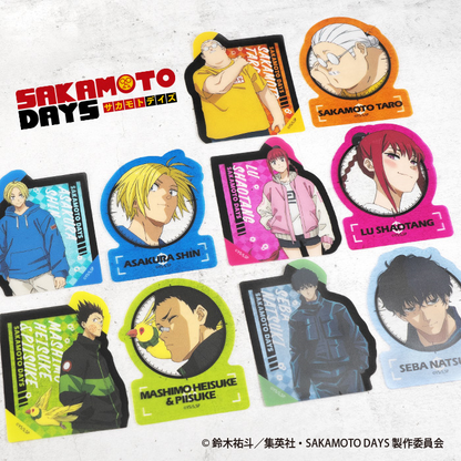 F-TOYS SAKAMOTO DAYS W Die-Cut Clear Sticker