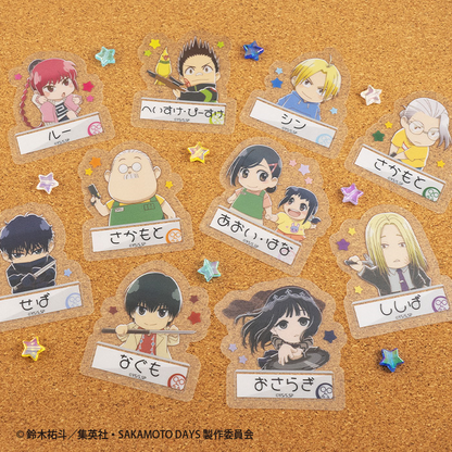F-TOYS SAKAMOTO DAYS W Die-Cut Clear Sticker