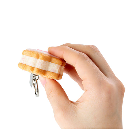 Fake Food / Cherry Blossom Cookie Sandwich / Key Ring