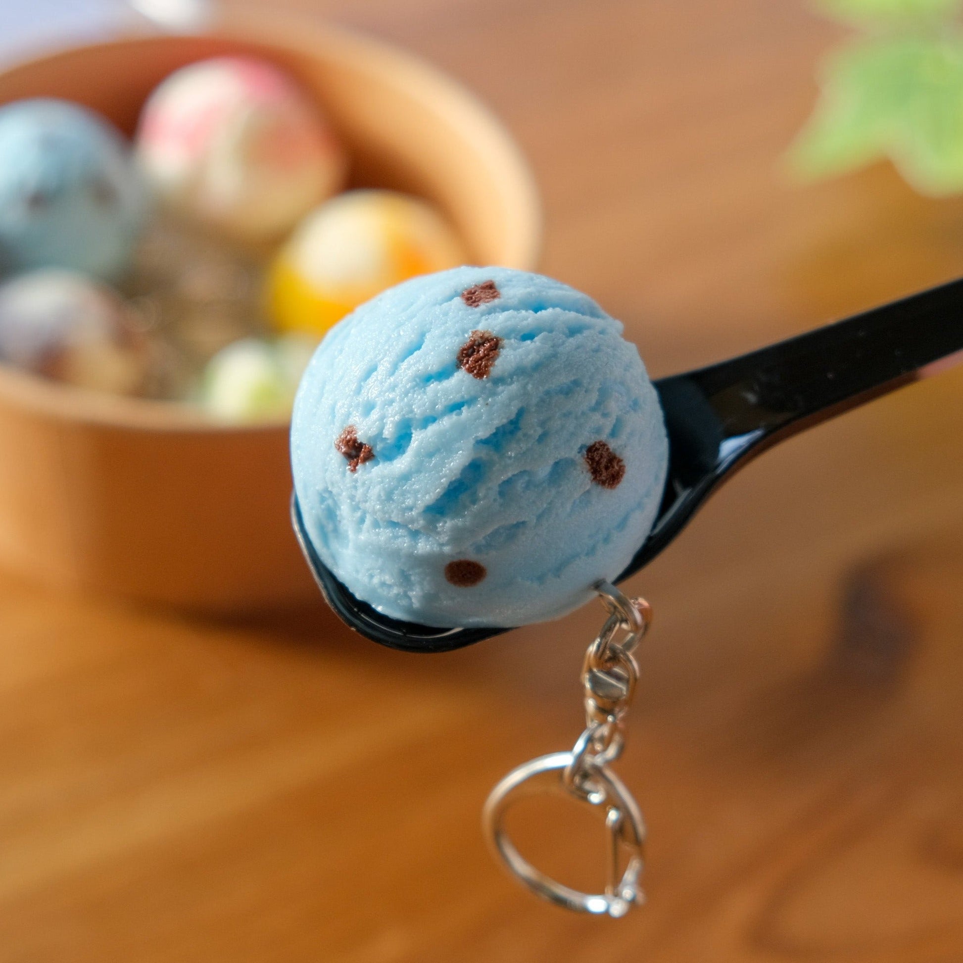 Fake Food / Choco Mint Ice Cream / Key Ring