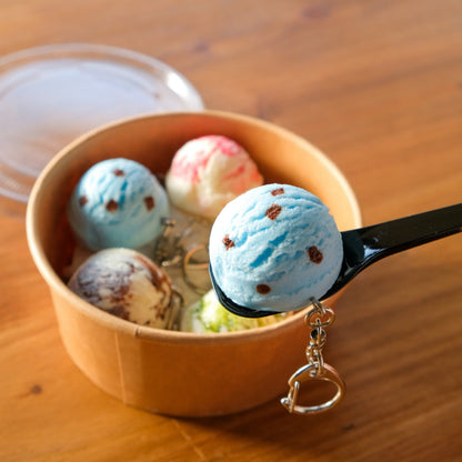 Fake Food / Choco Mint Ice Cream / Key Ring