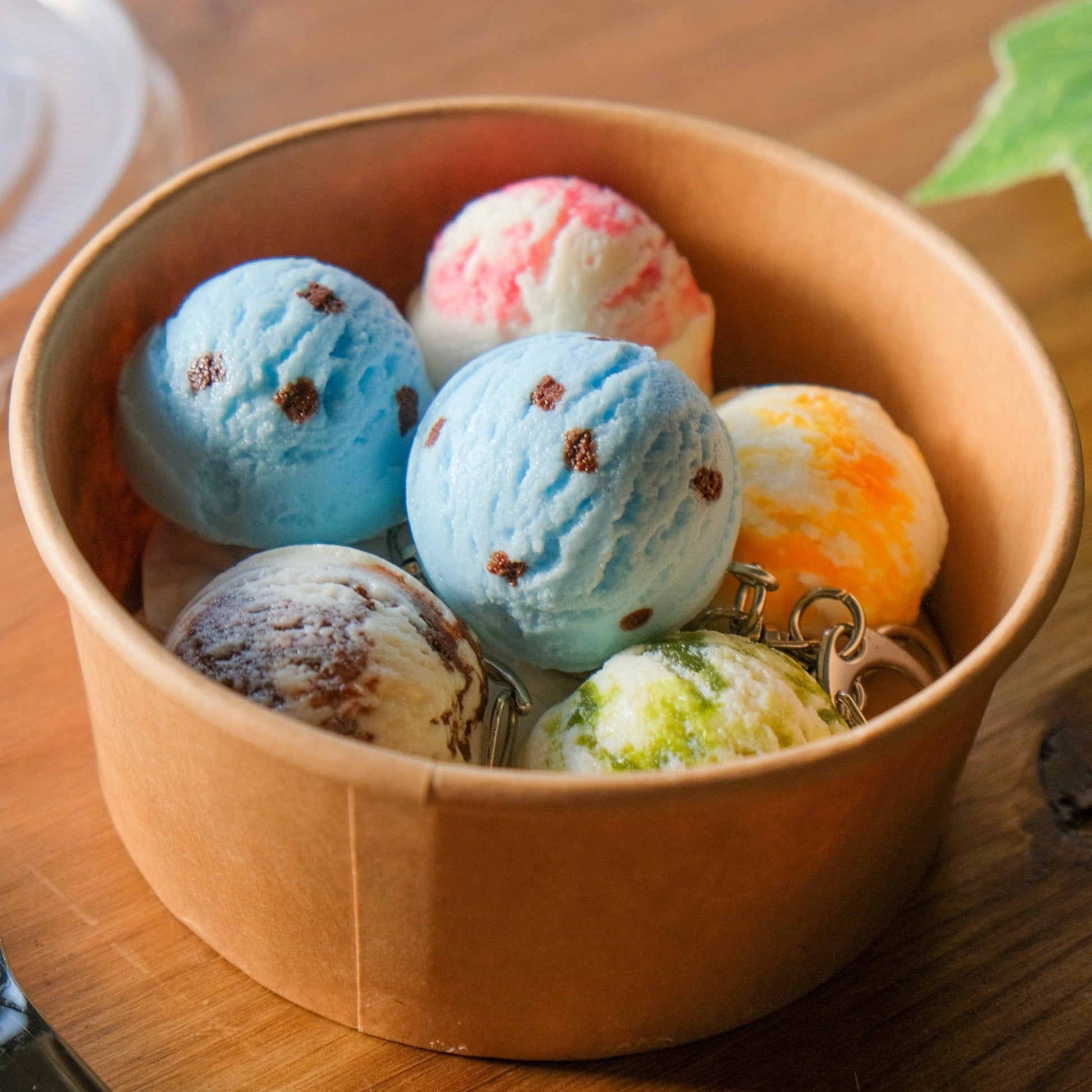 Fake Food / Chocolate Ice Cream / Key Ring