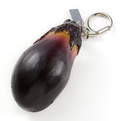 Fake Food / Chonmage Small Eggplant, Shogun / Key Ring