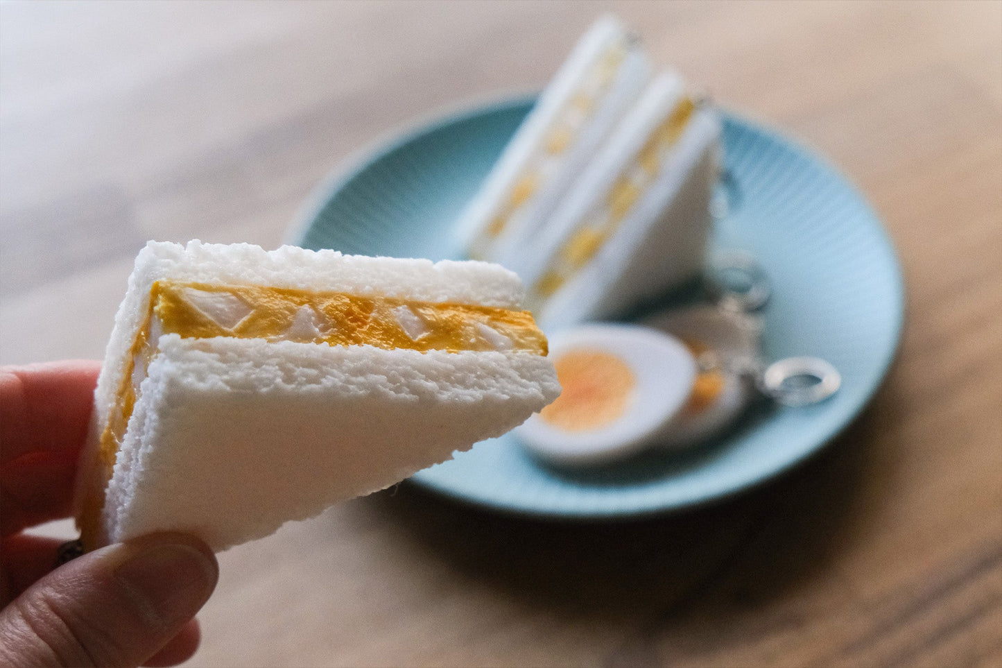 Fake Food / Egg Sandwich / Key Ring