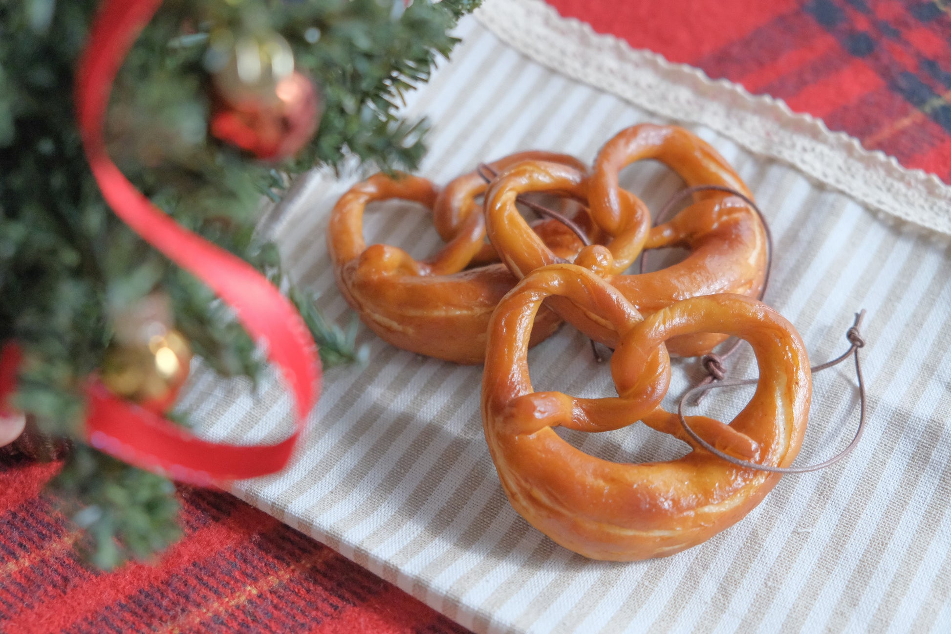 Fake Food / European Pastry Ornament Pretzel