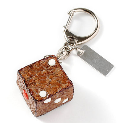 Fake Food / Grilled Diced Steak / Key Ring