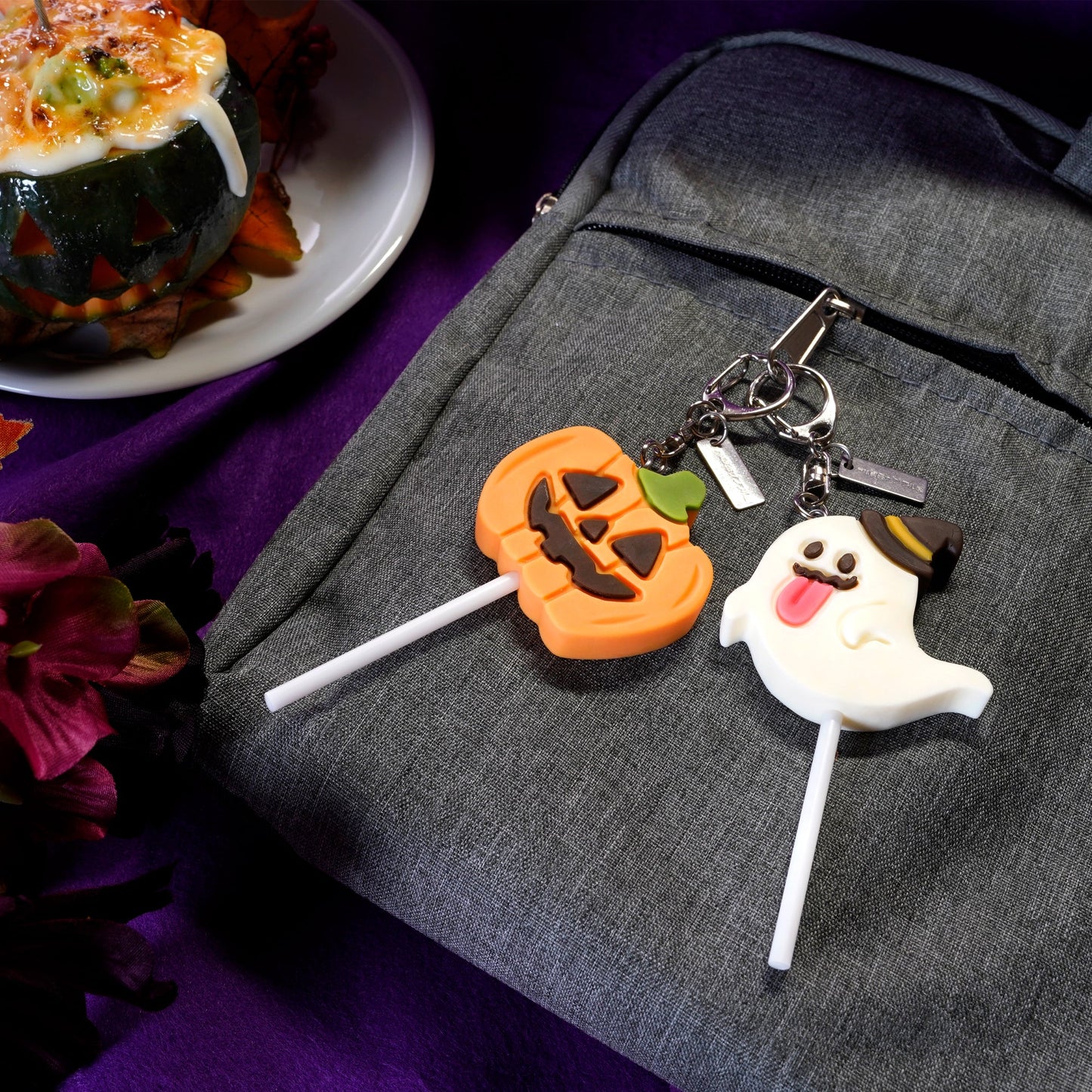 Fake Food / Halloween Pumpkin With Chocolate Sticks