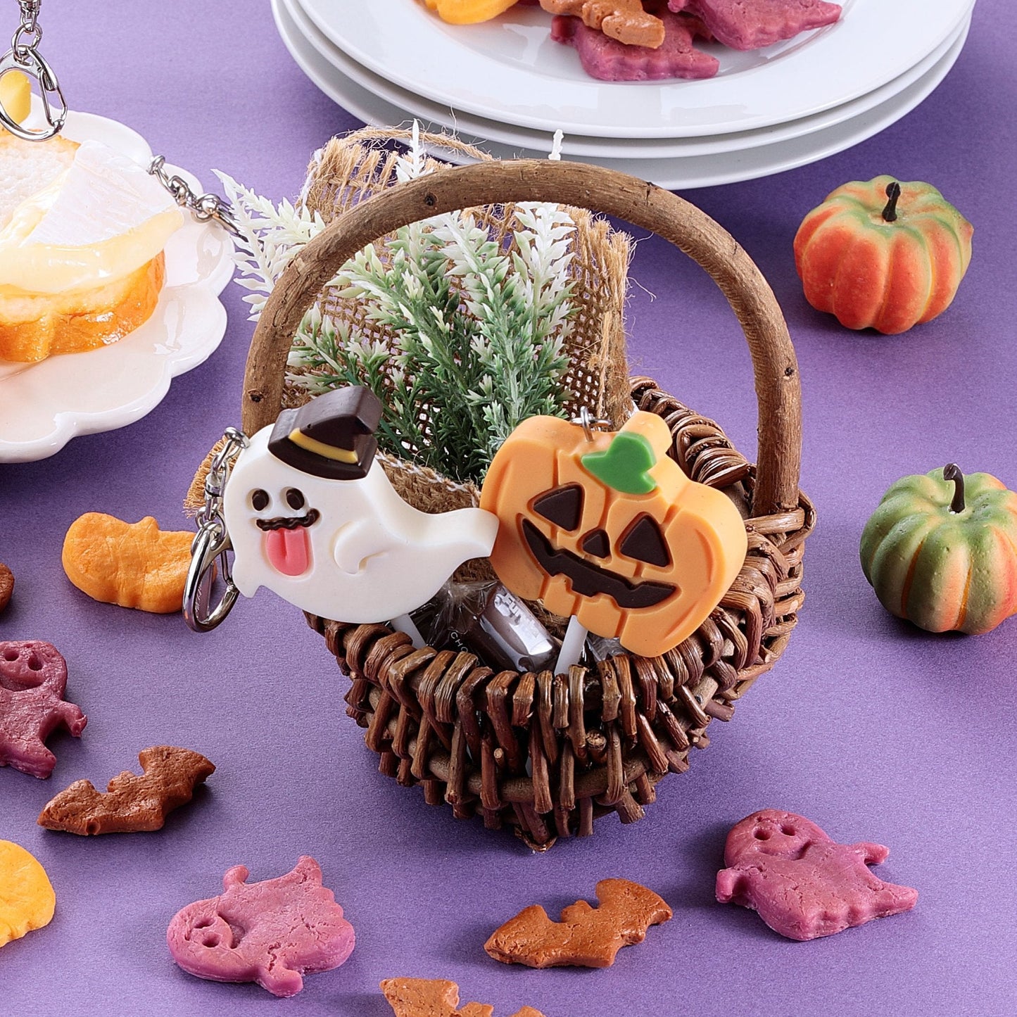 Fake Food / Halloween Pumpkin With Chocolate Sticks