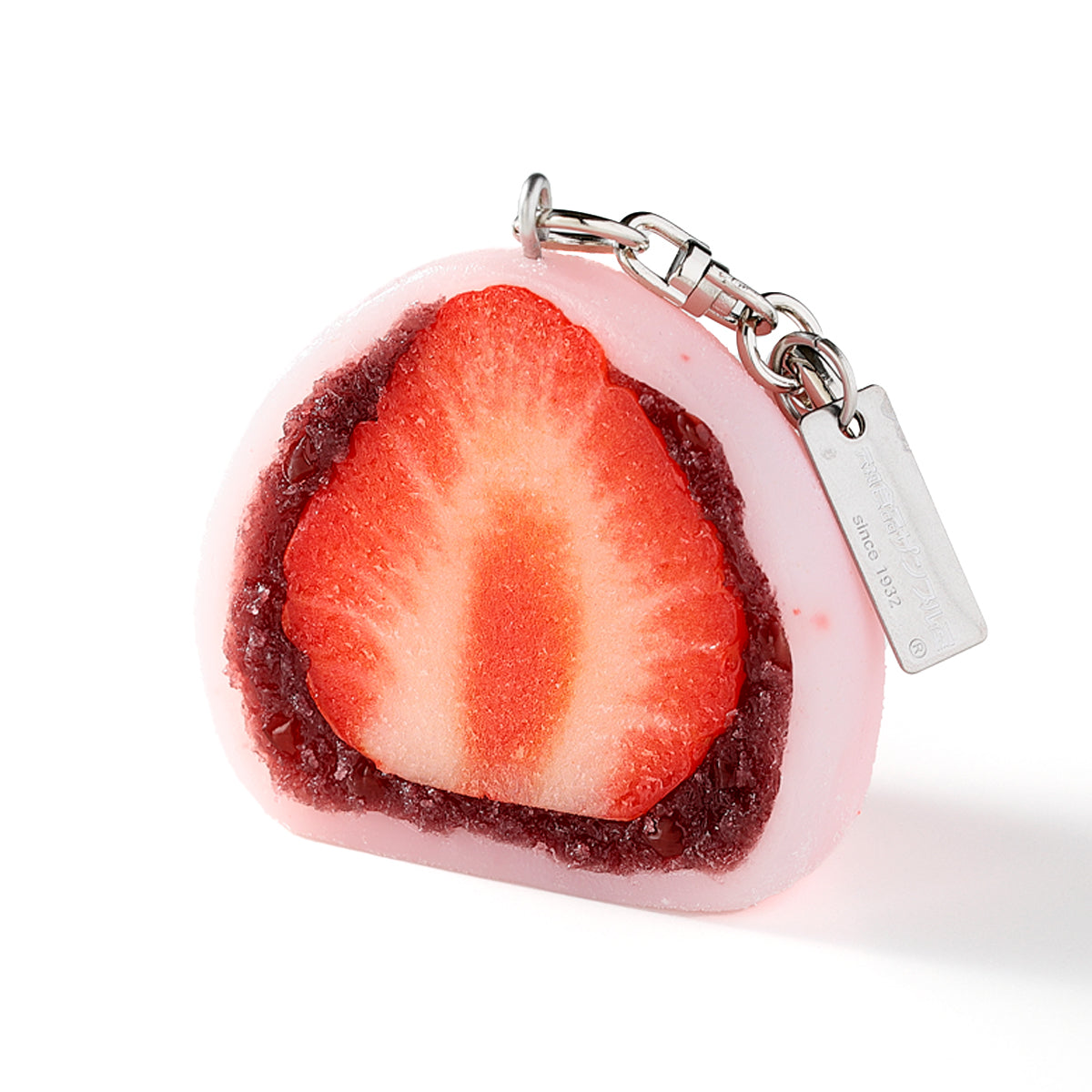 Fake Food / Large Strawberry Daifuku / Key Ring