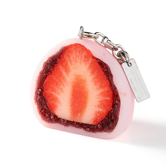 Fake Food / Large Strawberry Daifuku / Key Ring