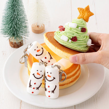 Fake Food / Marshmallow Snowman / Key Ring