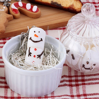 Fake Food / Marshmallow Snowman / Key Ring