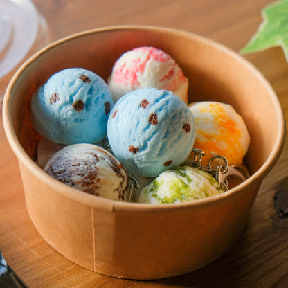 Fake Food / Matcha Ice Cream / Key Ring