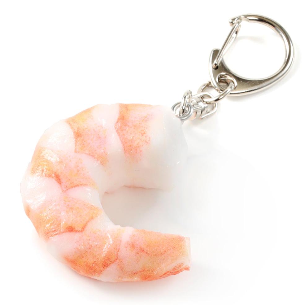 Fake Food / Peeled Shrimp / Key Ring