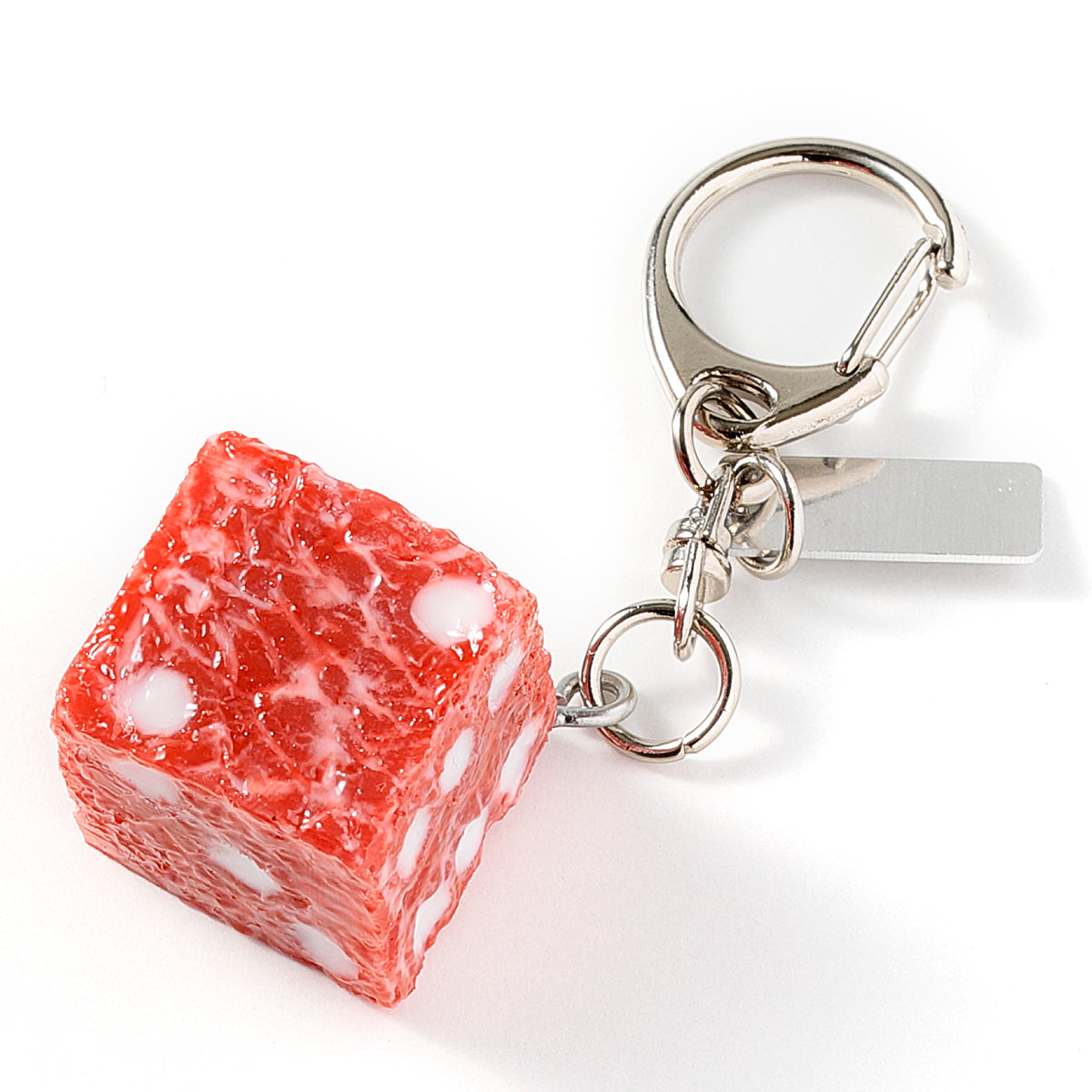 Fake Food / Raw Diced Steak / Key Ring