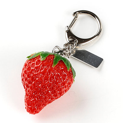 Fake Food / Ripe Strawberries / Key Ring