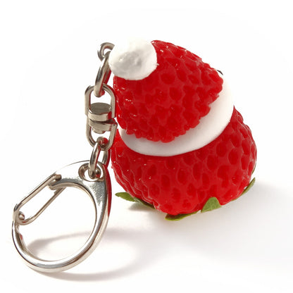 Fake Food / Santa Claus Strawberry / Key Ring