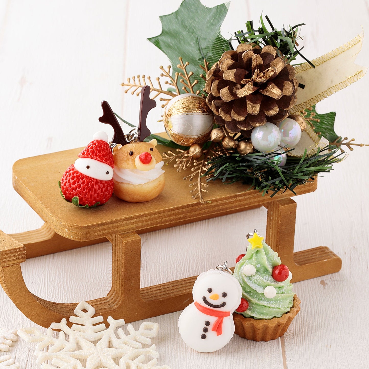 Fake Food / Santa Claus Strawberry / Key Ring