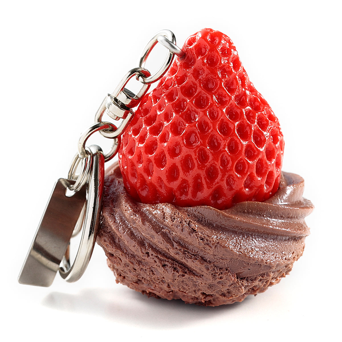 Fake Food / Strawberries for Chocolate Cake (Eat-It-First) / Key Ring