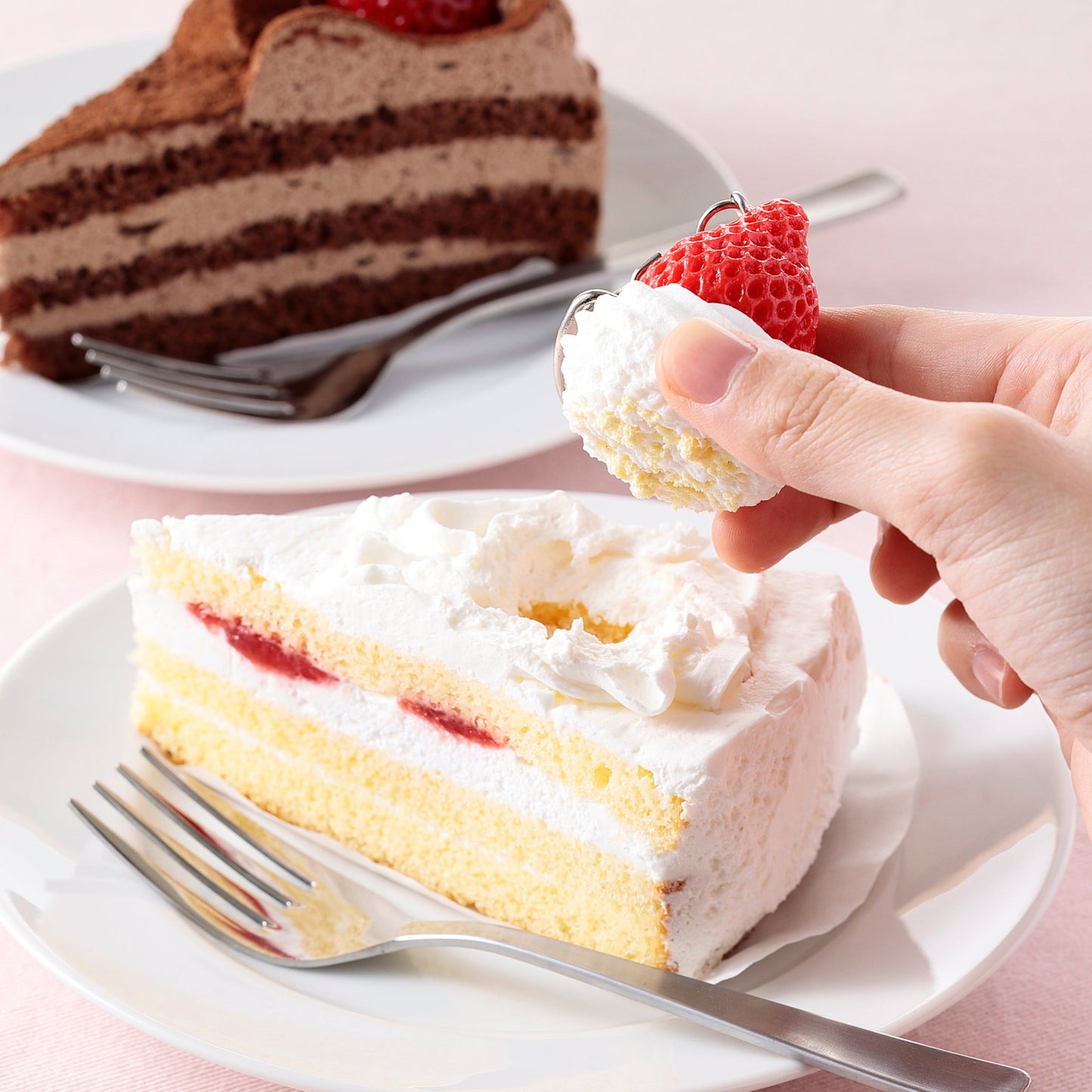 Fake Food / Strawberries for Shortcake / Key Ring