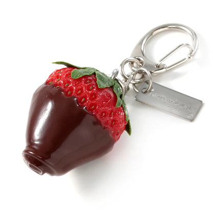 Fake Food / Strawberry With Milk Chocolate / Key Ring