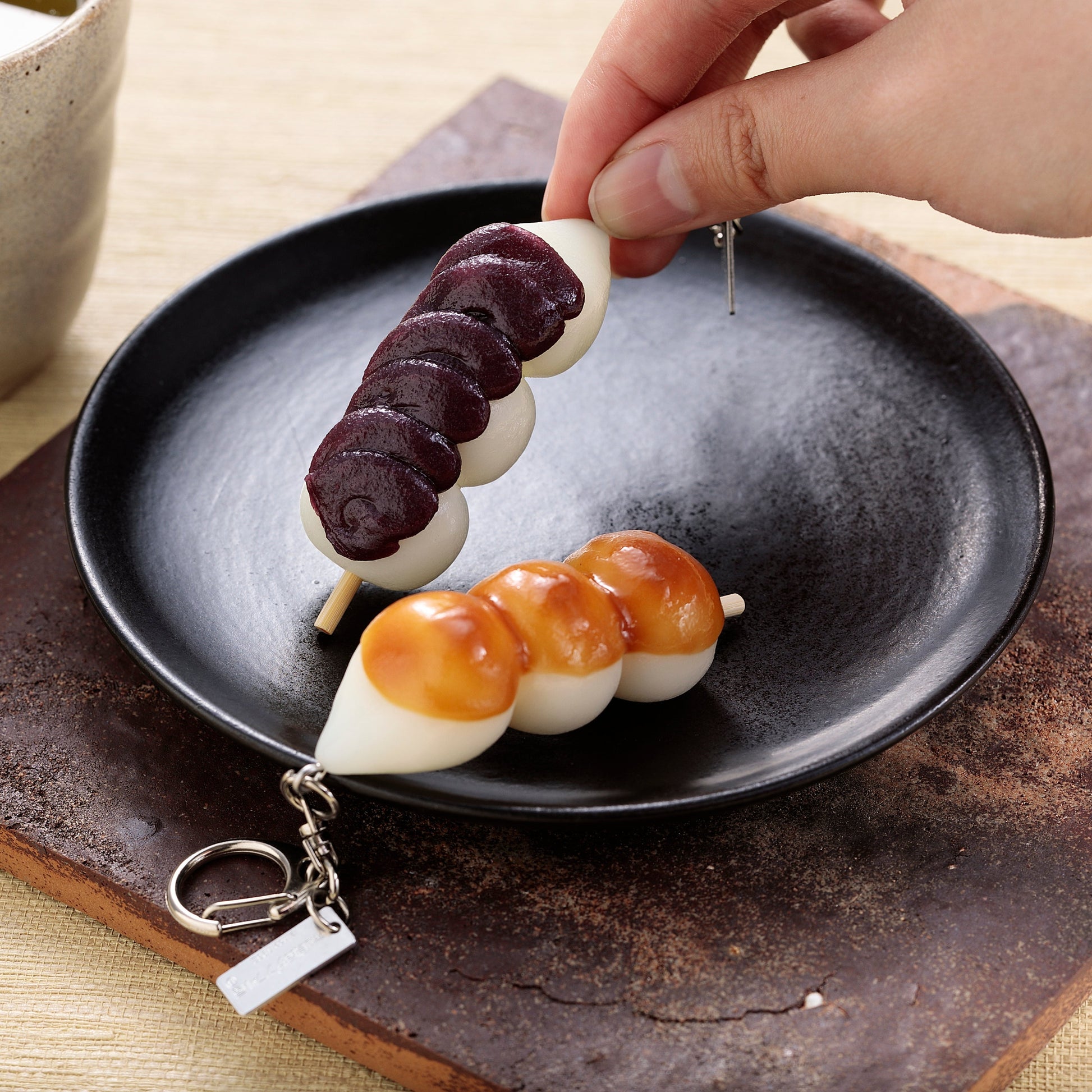 Fake Food / Stretchy Dango (Anko) / Key Ring