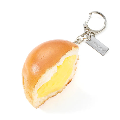 Fake Food / Torn Cream Filled Bun / Key Ring