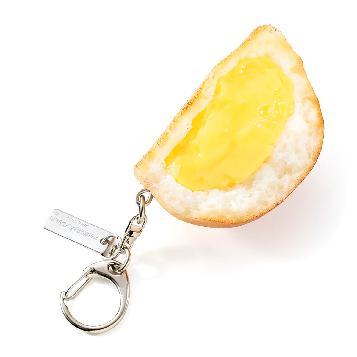 Fake Food / Torn Cream Filled Bun / Key Ring